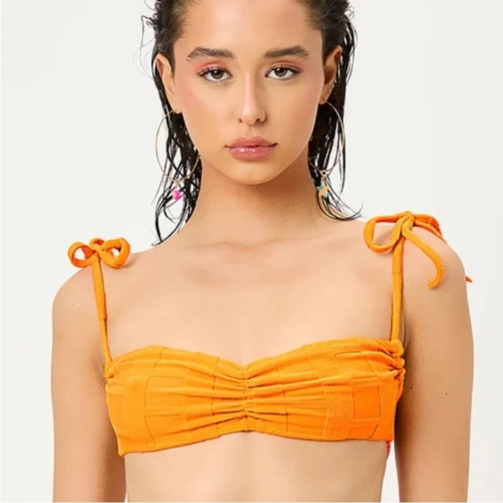 Frankie’s Bikinis X Naomi Foxy String Terry Bikini Top size S